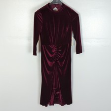 Eliza J NWT Velvet Open Back Drape Skirt Midi Dress