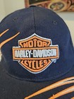 VTG Harley Davidson Hat Acrylic Wool Embroidered Navy Blue American Needle  — photo 2