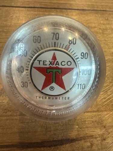 Vintage Metal Desktop Honeywell Texaco Thermometer / Paperweight - Advertisement