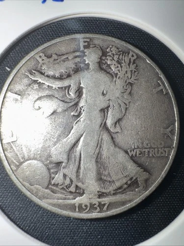 1937 S Walking Liberty Silver Half Dollar