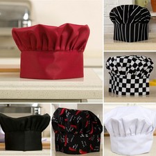 Comfortable Cook Adjustable Men Kitchen Baker Chef Elastic Cap Hat Catering Sale