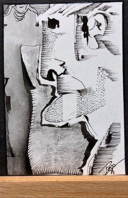 PocoArtist original aceo mixed media watercolor ink graphite ooak illustration e
