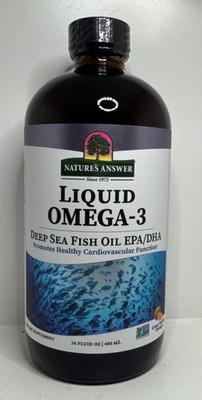 Nature's Answer Liquid Omega 3 Deep Sea Fish Oil EPA/DHA Orange 480ml Exp 11/26