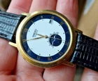 RARE Vintage Men's Seiko Blue Dial Moon Phase Watch Wristwatch 6F22-8029 Date NR