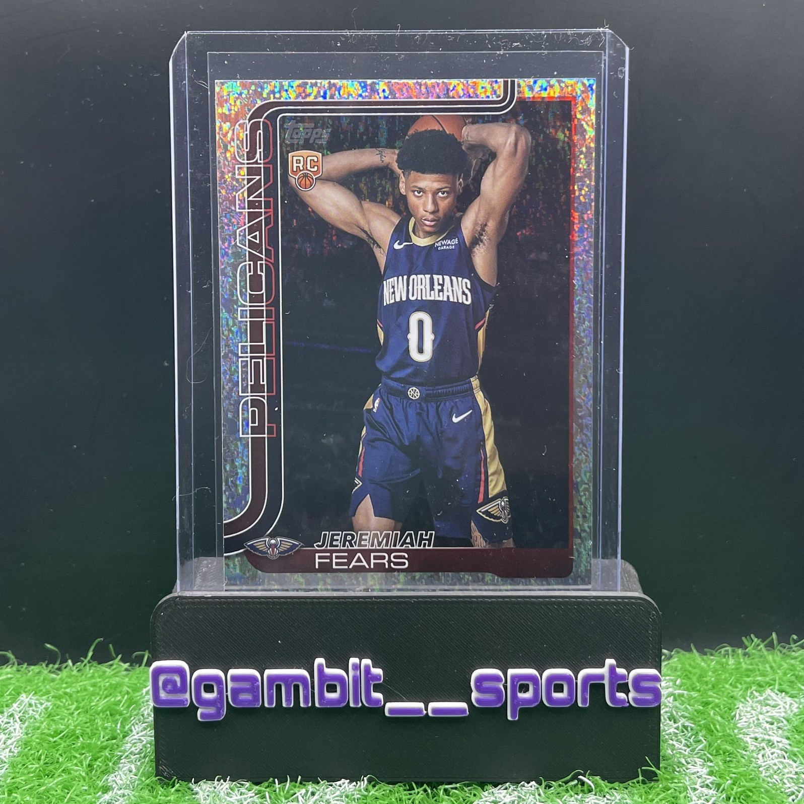 2025-26 Topps Basketball Flagship Silver Sand Glitter Jeremiah Fears #207 RC