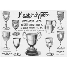 MAPPIN & WEBB Challenge Cups - Antique Print 1896
