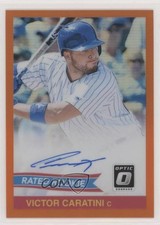 2018 Panini Donruss Optic Orange Prizm 10/75 Victor Caratini #84S-VC Auto jc3