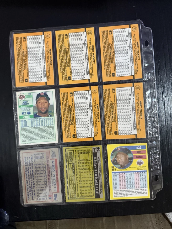 Лот из 63 карт Kirby Puckett Twins Topps Fleer Donruss Upper Deck HOF All-Star MVP - Изображение 4 из 4