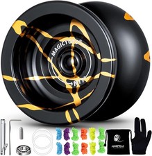 N11 Professional Unresponsive Yoyo N11 Dual Purpose Alloy Trick Yoyo Ball Black