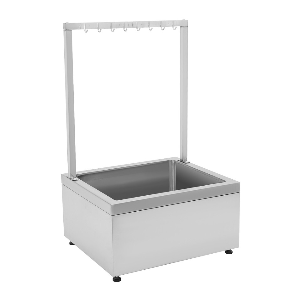 Stainless Steel Mop Sink Cleaning Rack with 8 Hooks Rack Adjustable ...