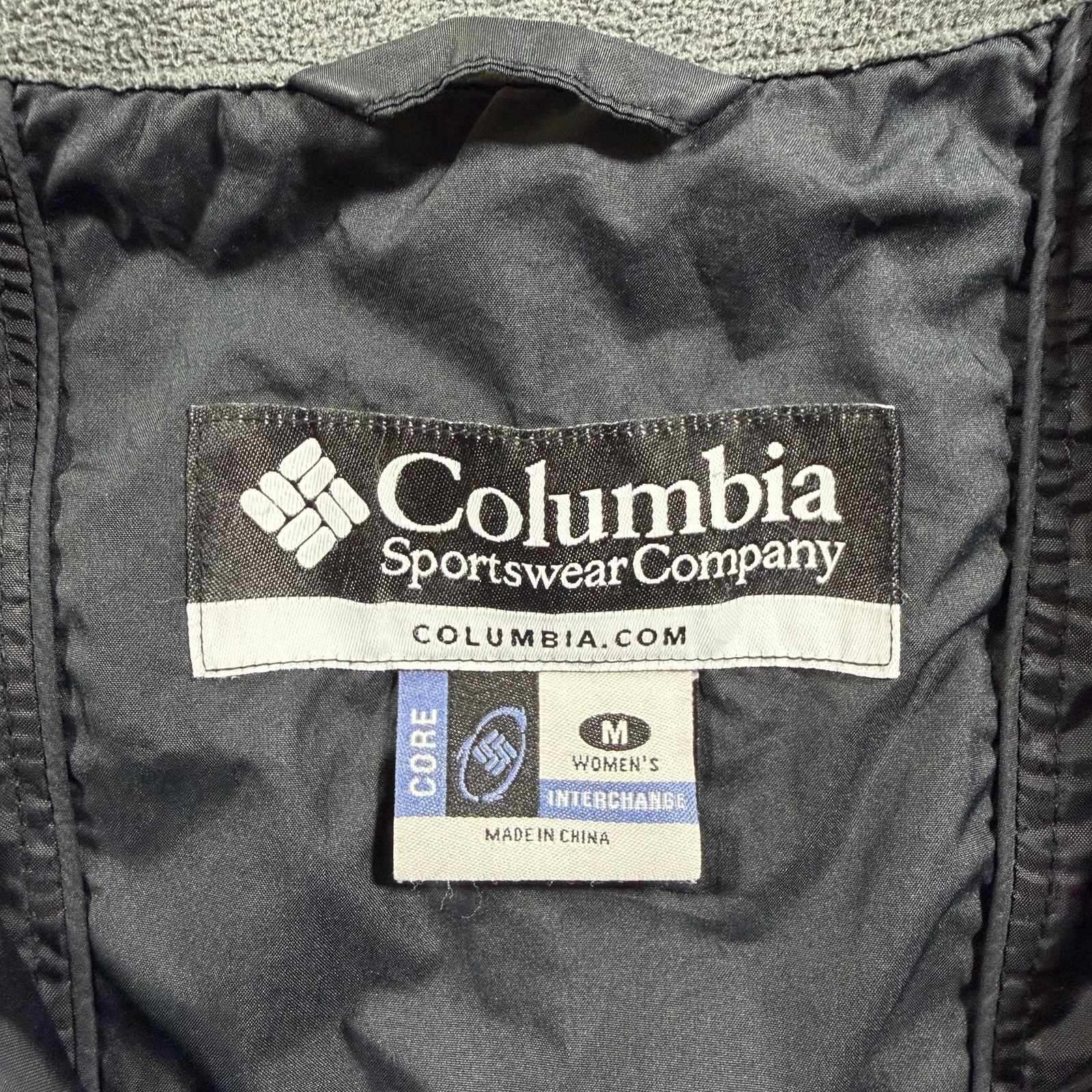 Vintage Columbia Core Interchange Jacket Womens M Black Quilted Insulated Coat thumbnail 4