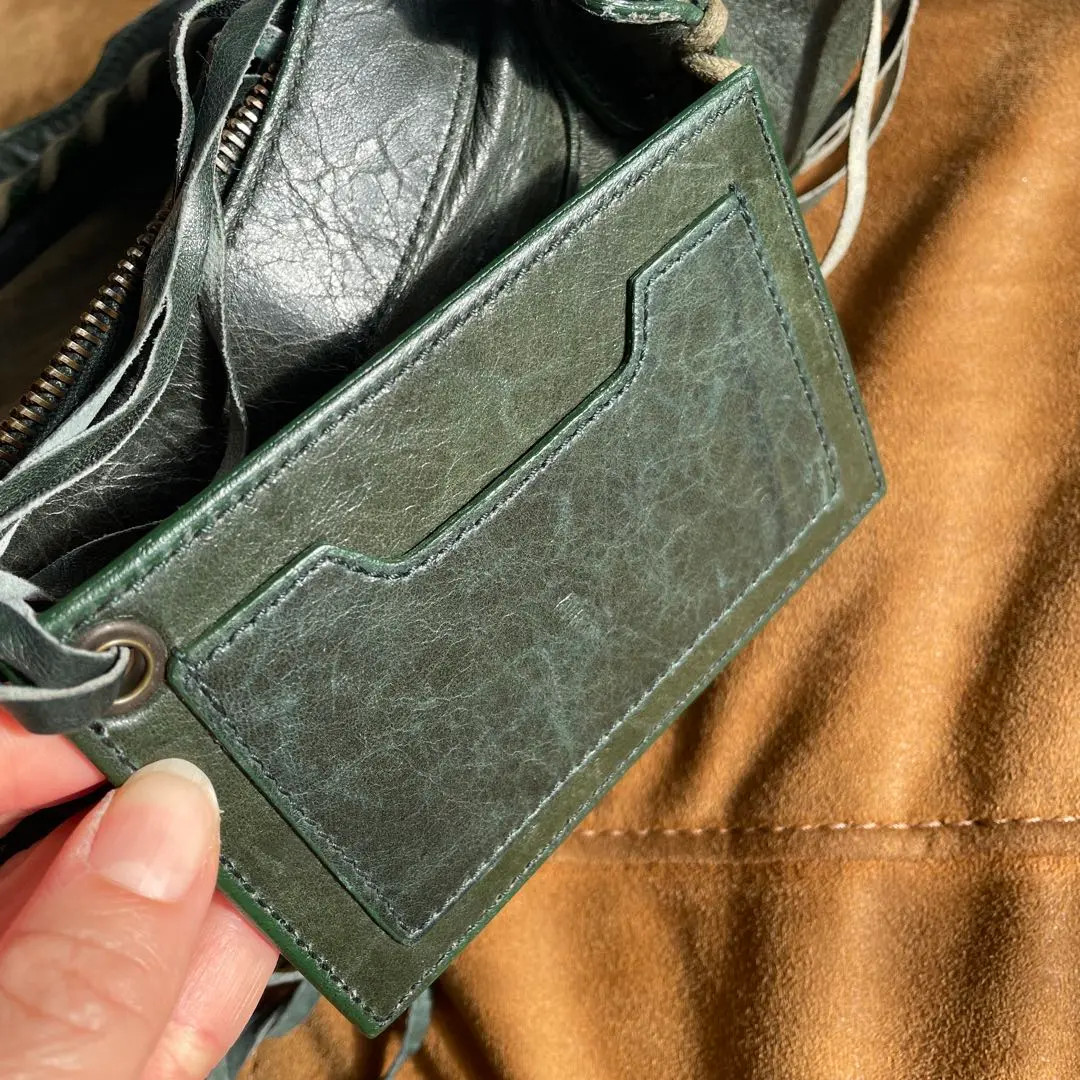 Balenciaga City Classic Bag Leather Dark Gray Auth Japan Used Rare thumbnail 5