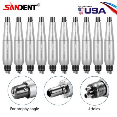 1-10x Dental Hygiene Prophy Handpiece Air Motor 4Holes 4:1 Nose Cone 360°Swivel