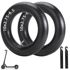  2-Pack 10x2.75-6.5 Thicker Inner Tubes with CR202 10x2.75-6.5, balck