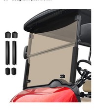 Tinted Golf Cart Foldable Windshield 3/16" 5MM Thicken for 2008-Up EZGO RXV...