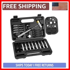 Punch Set with Bench Block - High-Quality Mechanical Repair Tools for Jeweler...