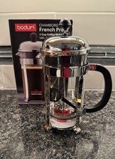 Cafetera prensa francesa Bodum Chambord 8 tazas 34 oz acero inoxidable vidrio cromo