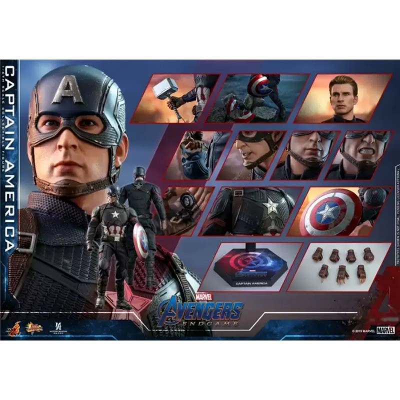 Hot Toys Mms536 1/6 Avengers: Endgame Captain America Action Figure In Stock NEW