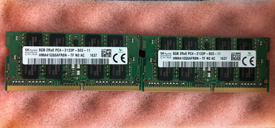 2x SK hynix 8GB DDR4 2133MHz SODIMM RAM PC4-2133P 2Rx8 HMA41GS6AFR8N-TF
