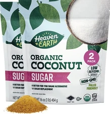 Organic Coconut Sugar, 16oz (2 Pack) | Low Glycemic | Unrefined Sugar Alterna...