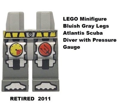 LEGO Minifigure Bluish Gray Legs Atlantis Scuba Diver with Pressure Gauge