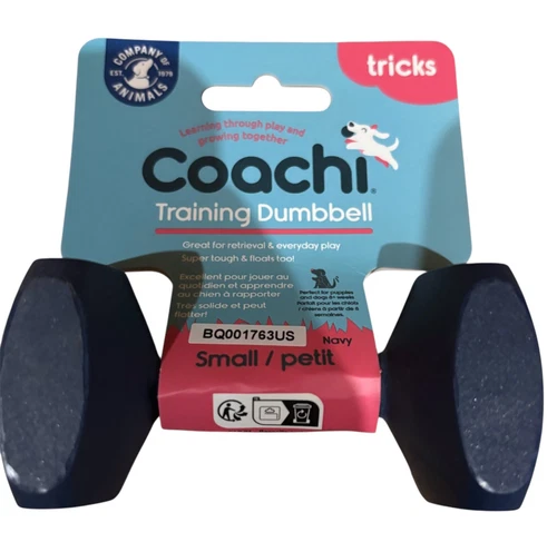 (1) Coachi Training Dumbbell Small Tough Retrieval Navy Dog Toy Floating Floats