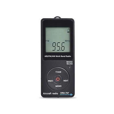 Mini Pocket Radio Aircraft Band Receiver Portable Radios LCD FM/AM/AIR Radio