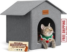 Outdoor Cat House Weatherproof, Insulated Cat Houses for Outdoor/Indoor Cats for
