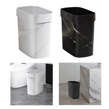 Marble Wastebasket Garbage Container Household Paper Basket Rubbish Bin Reusable
