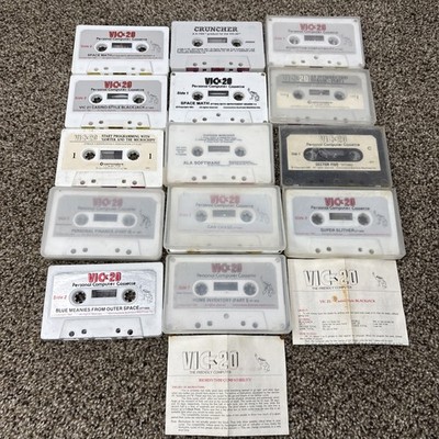 Commodore Vic 20 Cassette Games And Programs Lot Untested Lot Of 14