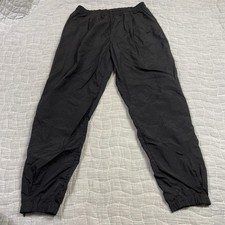 Vintage Nike Pants Mens Large Black Track Windbreaker Zip Ankle Joggers 90s