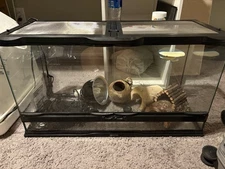 Zoo Med 25 Gallon Glass Swing Door Terrarium Tank W/ Accessories