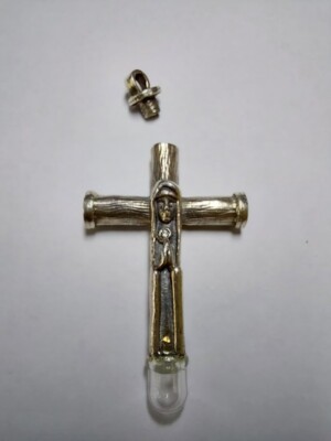 VirginMaryholywater Crucifix Necklace virgin mary holy water holy croos