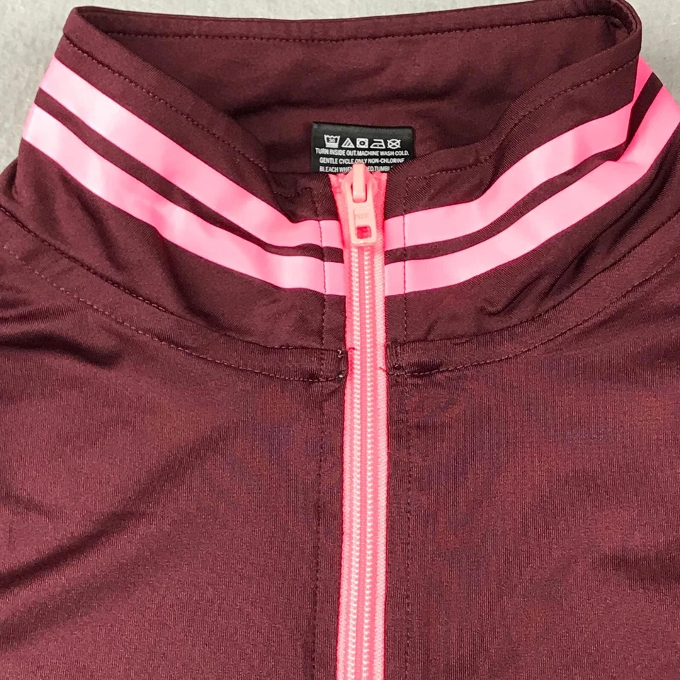 Camisa Rosa Victoria's Secret Para Mujer Pequeña Granate 1/2 Cremallera Ultimate Activewear Top Foto 2 de 4