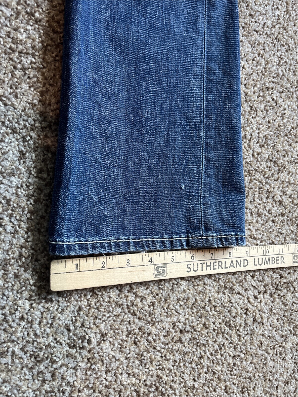 Big Star Liv Jeans Womens 26R (meas 28x31) Blue Bootcut Distressed Denim - View 12