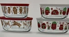 Pyrex Star Wars 8 Piece Decorated Christmas Glass Food Storage Set New Box