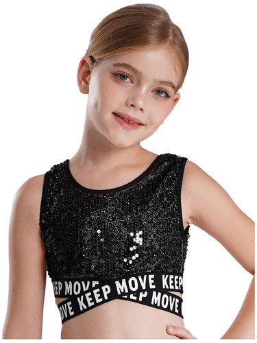 Girl Costume Stage Set Glitter Outfit Performance Dancewear Street Dance Modern - Bild 13 von 82