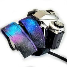 Galaxy Camera Strap - Purple Blue Galaxy Camera Strap -Double Padded Comfortable