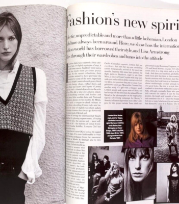 KATE MOSS 1st Vogue magazine CORINNE DAY March 1993 Galliano