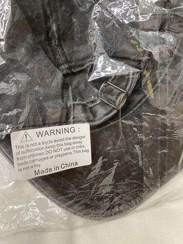 BLACK Stone-Washed Adult HAT CAP..Size: One Size Fits All. - Picture 9 of 9