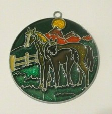 HORSE SCENE SUNCATCHER ANIMAL SUNCATCHERS 