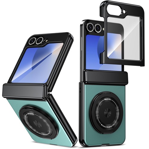 Custodia PC rigida vetro temperato cerniera supporto per Samsung Galaxy Z Flip 7 6 5 4 3 - Foto 18 di 18