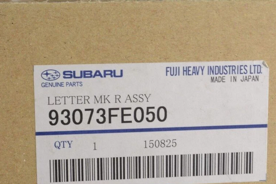 Placa de identificación emblema maletero trasero OEM 2002-2003 Subaru Impreza WRX NUEVO 93073FE050 Foto 3 de 3