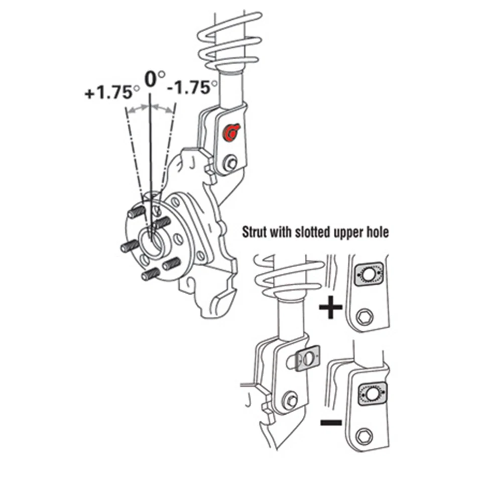Par de pernos de inclinación SPC delanteros EZ Cam XR Adj 16 mm para Ford, Buick, Chevy #81280 Foto 2 de 4