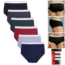 LOT 6 PK Men Classic Briefs Cotton Blend Whites Colors Power Club Lots Underwear