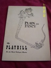 PLAIN AND FANCY -Mark Hellinger Theatre-BROADWAY PLAYBILL-FEB-14, 1954 Musical