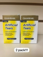 2 Goodsense Sterile Artificial Tears Lubricant Eye Drops Dry Eye Relief .5 Ounce