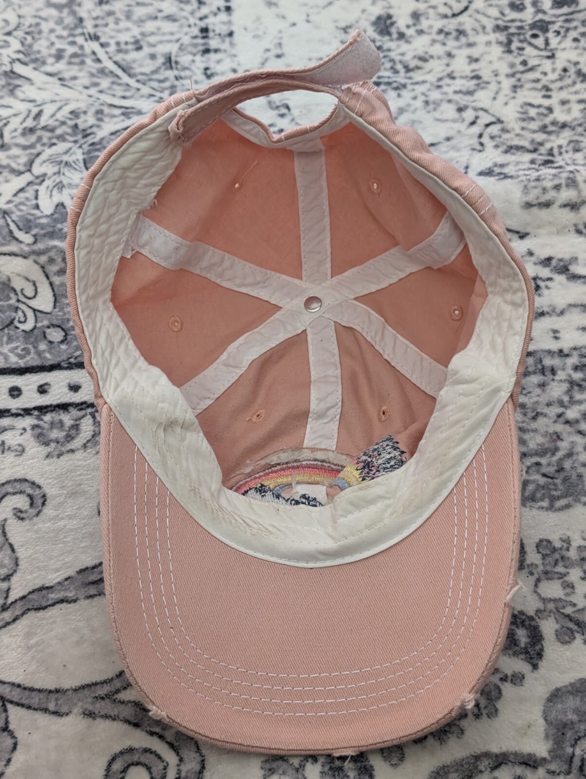Womens Distressed Baseball Cap Easter Trees Eggs … - image 6