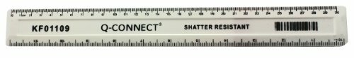Небьющаяся линейка Q-Connect 300 мм - Белая Упаковка из 10 штук