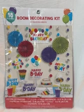 Colorful Birthday Celebration 18 Pc Room Decorating Kit by Amscan